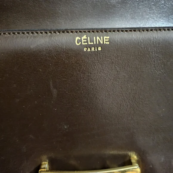 Authentic vintage Celine brown box  shoulder bag - Picture 12 of 16